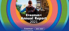 Cover des Jahresberichts: Erasmus+ Annual Report 2021