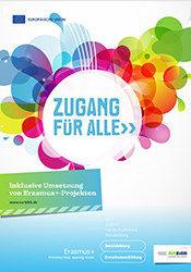 Titelbild des Leitfadens Inklusive Umsetzung von Erasmus+-Projekten Infoblatt. Bild zeigt auf die Webseite der NA BIBB