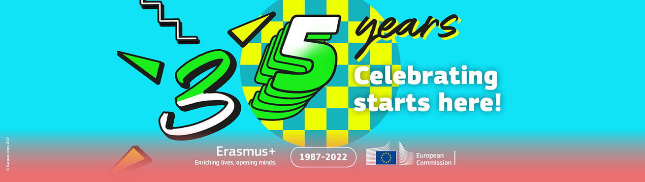 Jubiläumsgrafik zu 35 Jahre Erasmus