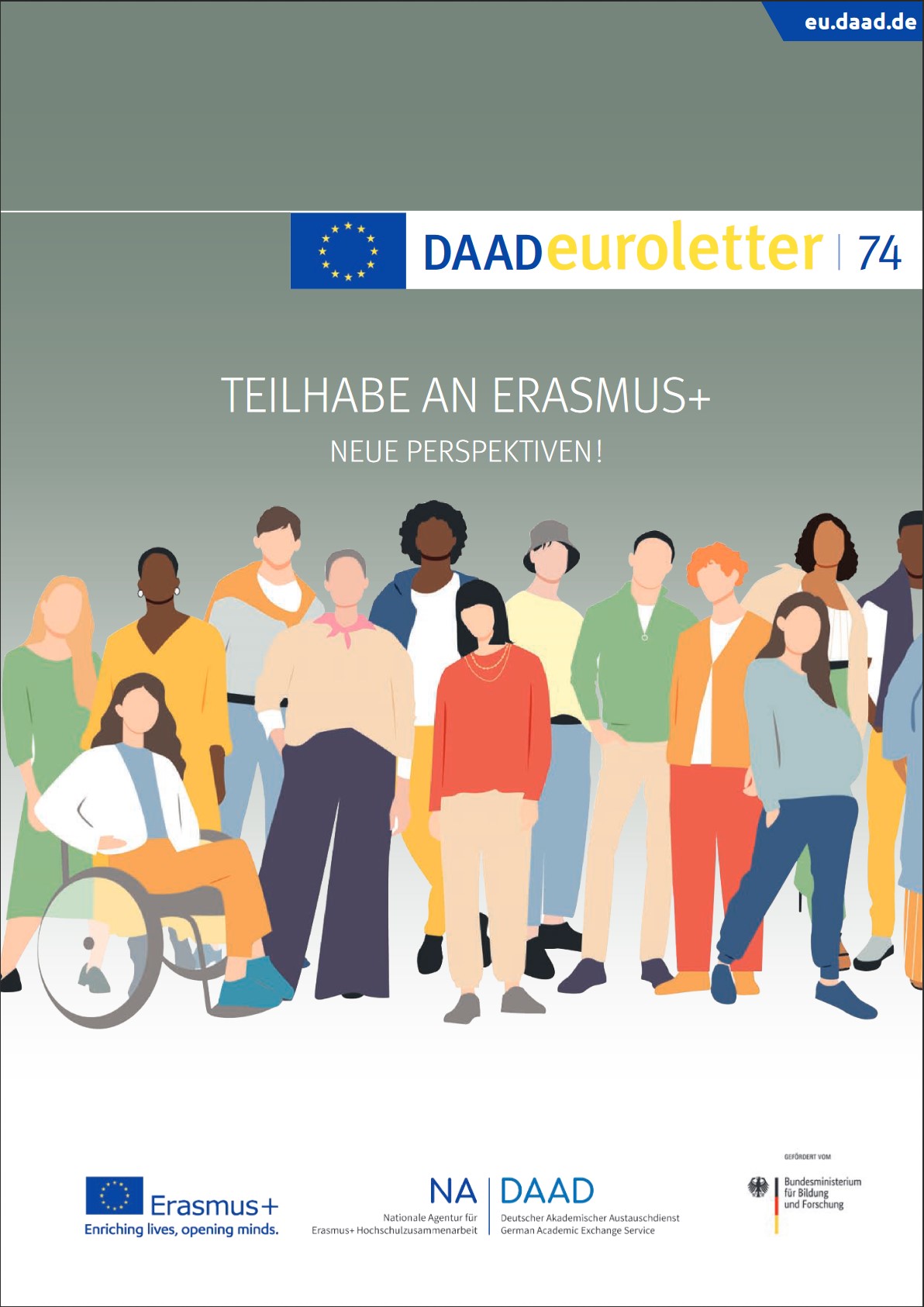 Titelbild des euroletter 74. Bild verlinkt auf: https://eu.daad.de/service/medien-und-publikationen/DAADeuroletter/de/47352-daadeuroletter/